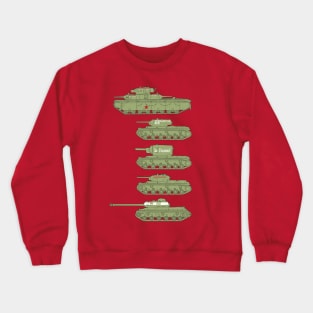 A fan of tanks. Heavy tanks of the USSR WW2 Crewneck Sweatshirt